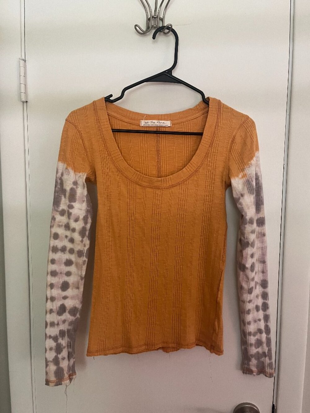 We The Fee Big Sur Long Sleeve Top Yellow Tie Dye Size Extra Small - Picture 2 of 5